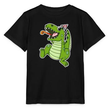 Dino Party - T-shirt bio MINI CREATOR Stanley/Stella Enfant - noir - Devant - Mikhail (115cm)