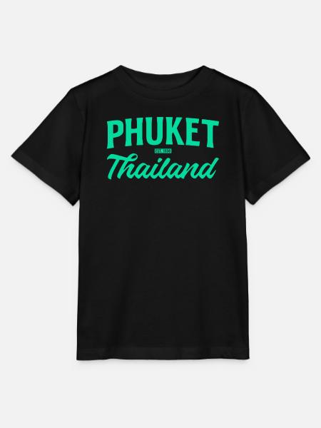 Phuket Thailand Teal Script - Stanley/Stella Kinder T-Shirt MINI CREATOR - Schwarz