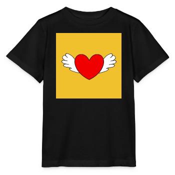 red heart red heart red heart - Stanley/Stella MINI CREATOR Kids’ T-Shirt - black - Front - Mikhail (115cm)