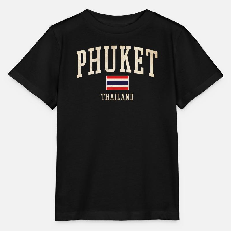 Logo vintage de Phuket Thaïlande - T-shirt bio MINI CREATOR Stanley/Stella Enfant - noir