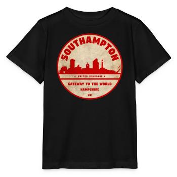 Insigne de la Skyline de Southampton - T-shirt bio MINI CREATOR Stanley/Stella Enfant - noir - Devant - Mikhail (115cm)