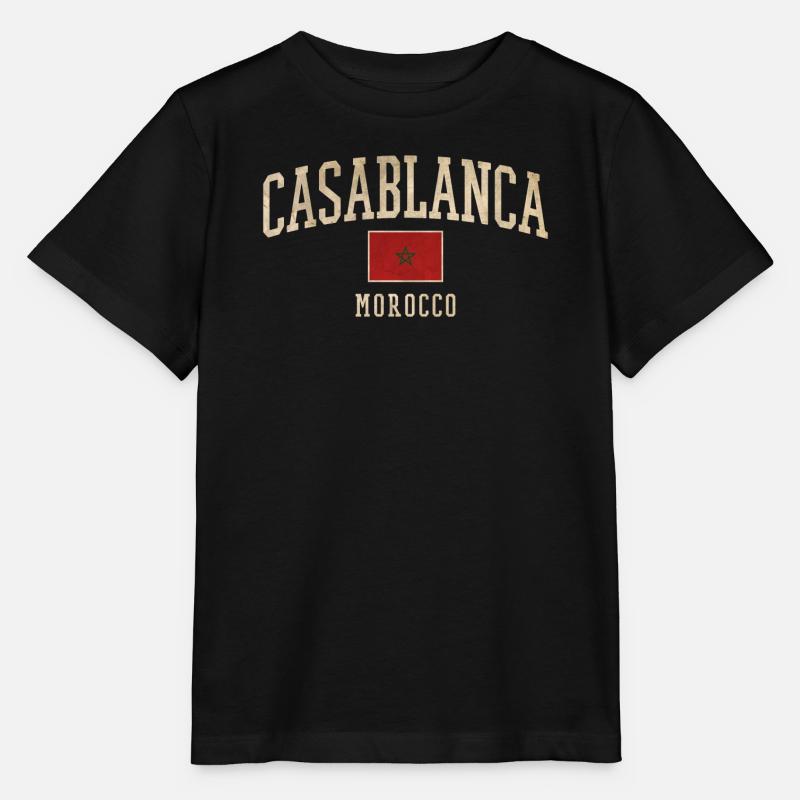 Emblème de Casablanca Maroc - T-shirt bio MINI CREATOR Stanley/Stella Enfant - noir