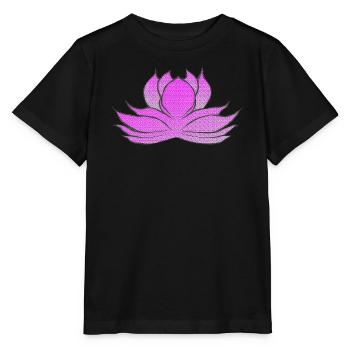 blumenmotive japan, japanische wasserrose - Stanley/Stella Kinder T-Shirt MINI CREATOR  - Schwarz - Vorne - Mikhail (115cm)