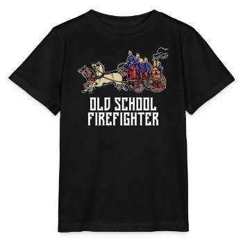 Feuerwehr Freiwillige Feuerwehr Feuerwehrmann - Stanley/Stella Kinder T-Shirt MINI CREATOR  - Schwarz - Vorne - Mikhail (115cm)