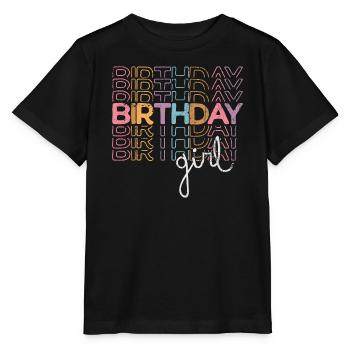 Neon Birthday Girl Graffiti - Stanley/Stella MINI CREATOR Kids’ T-Shirt - black - Front - Mikhail (115cm)