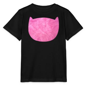 Cat Fluffy Fur Fur pink Fan Cat Love - Stanley/Stella MINI CREATOR Kids’ T-Shirt - black - Front - Mikhail (115cm)