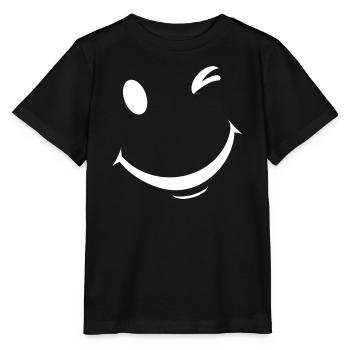 White wink expression - Stanley/Stella MINI CREATOR Kids’ T-Shirt - black - Front - Mikhail (115cm)
