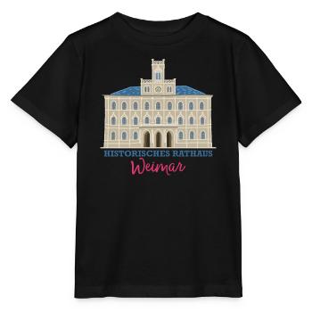 Weimar, Historisches Rathaus, Deutschland - Stanley/Stella Kinder T-Shirt MINI CREATOR  - Schwarz - Vorne - Mikhail (115cm)