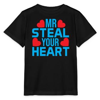 Love Message with Colored Hearts - Stanley/Stella MINI CREATOR Kids’ T-Shirt - black - Front - Mikhail (115cm)