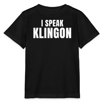 klingon, série culte, comédie - T-shirt bio MINI CREATOR Stanley/Stella Enfant - noir - Devant - Mikhail (115cm)