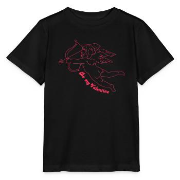 Cupidon Cupidon avec arc et ailes - T-shirt bio MINI CREATOR Stanley/Stella Enfant - noir - Devant - Mikhail (115cm)