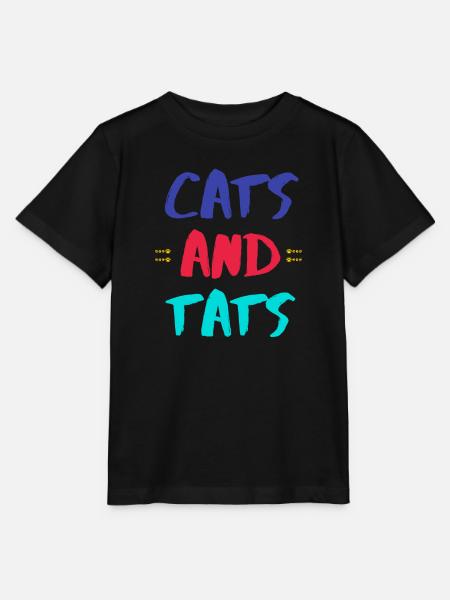 Katzen und farbige Fette - Stanley/Stella Kinder T-Shirt MINI CREATOR - Schwarz