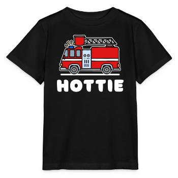 Déclaration sur les pompiers Brigade de sauveteurs de pompiers - T-shirt bio MINI CREATOR Stanley/Stella Enfant - noir - Devant - Mikhail (115cm)