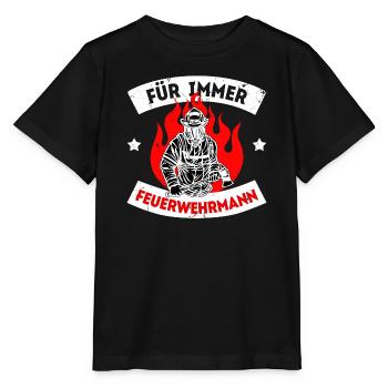 Déclaration des pompiers Brigade de sauveteurs - T-shirt bio MINI CREATOR Stanley/Stella Enfant - noir - Devant - Mikhail (115cm)