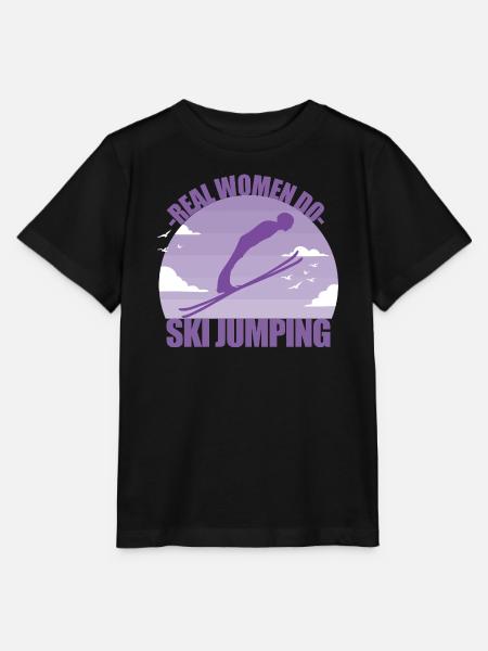 Skispringen Skispringerin Wintersport Geschenk - Stanley/Stella Kinder T-Shirt MINI CREATOR  - Schwarz