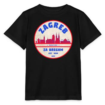 Zagreb Rundlogo Skyline Retro - Stanley/Stella Kinder T-Shirt MINI CREATOR  - Schwarz - Vorne - Mikhail (115cm)