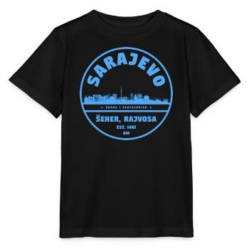 Sarajevo City Badge - Stanley/Stella MINI CREATOR Kids’ T-Shirt - black - Front - Mikhail (115cm)