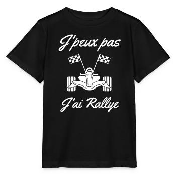 rallye, fan de rallye, course automobile - T-shirt bio MINI CREATOR Stanley/Stella Enfant - noir - Devant - Mikhail (115cm)