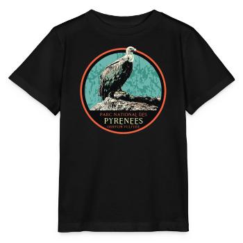 Geier im Pyrenäen-Nationalpark - Stanley/Stella Kinder T-Shirt MINI CREATOR  - Schwarz - Vorne - Mikhail (115cm)