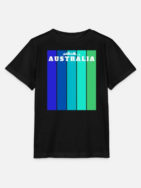 Australia Stripes Skyline - Stanley/Stella Kinder T-Shirt MINI CREATOR - Schwarz