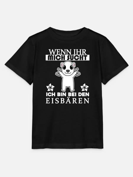 Eisbär Polarbär Bär - Stanley/Stella Kinder T-Shirt MINI CREATOR  - Schwarz
