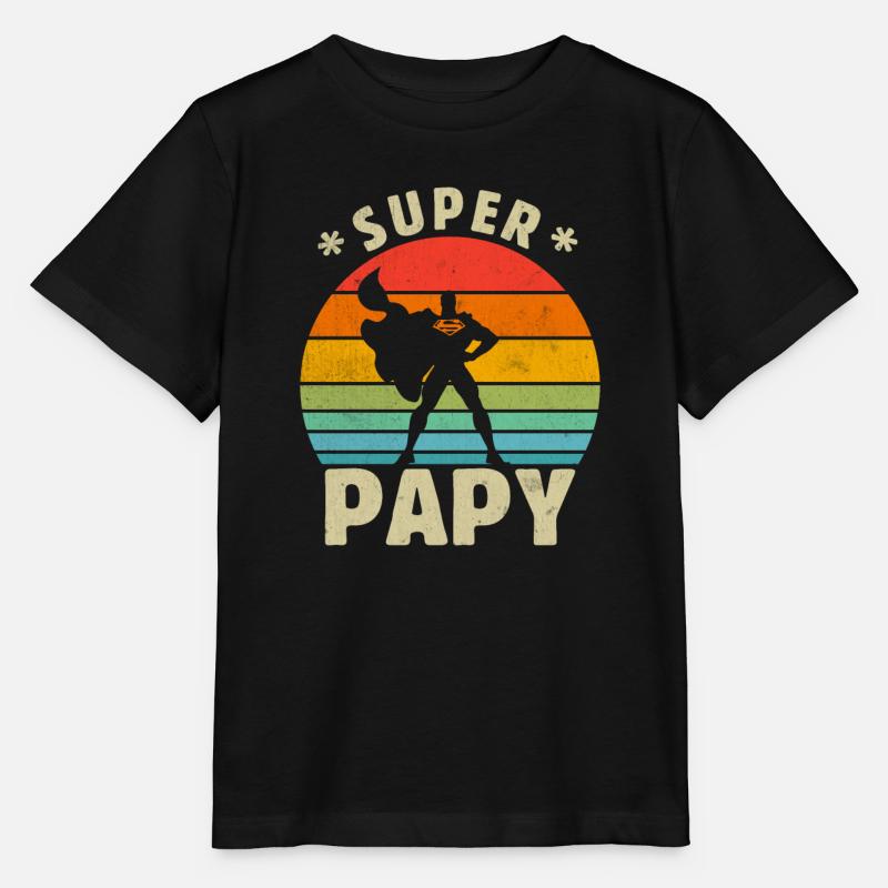 Super Papy - T-shirt bio MINI CREATOR Stanley/Stella Enfant - noir