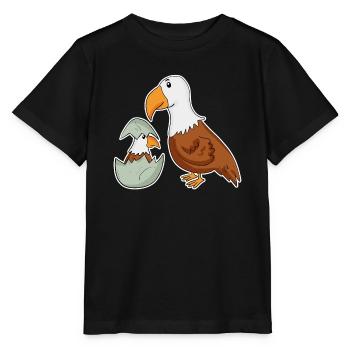 Eagle Family - Eagle with Baby - Eagle Motif - Stanley/Stella MINI CREATOR Kids’ T-Shirt - black - Front - Mikhail (115cm)