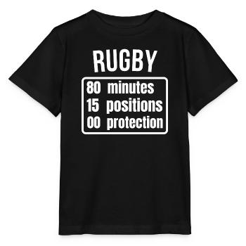 rugby, rugby sport, rugby fan - Stanley/Stella MINI CREATOR Kids’ T-Shirt - black - Front - Mikhail (115cm)