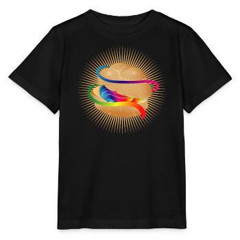 Illustration of a colourfully filled cream puff - Stanley/Stella MINI CREATOR Kids’ T-Shirt - black - Front - Mikhail (115cm)