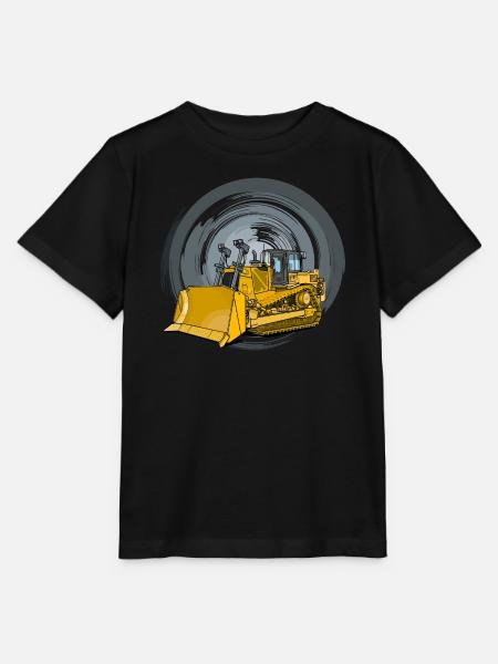 Bulldozer, Planierraupe, Kettenräumer - Stanley/Stella Kinder T-Shirt MINI CREATOR - Schwarz