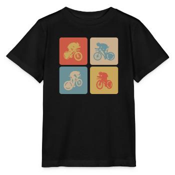 Cycling Road Bike Design - Stanley/Stella MINI CREATOR Kids’ T-Shirt - black - Front - Mikhail (115cm)