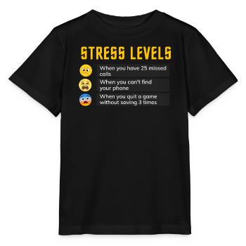 Stresslevel Emo-Chart - Stanley/Stella Kinder T-Shirt MINI CREATOR  - Schwarz - Vorne - Mikhail (115cm)
