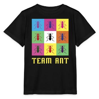 Team Ant - Stanley/Stella MINI CREATOR Kids’ T-Shirt - black - Front - Mikhail (115cm)