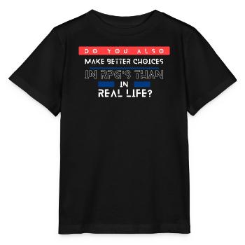 Choisir la vie et les RPG - T-shirt bio MINI CREATOR Stanley/Stella Enfant - noir - Devant - Mikhail (115cm)