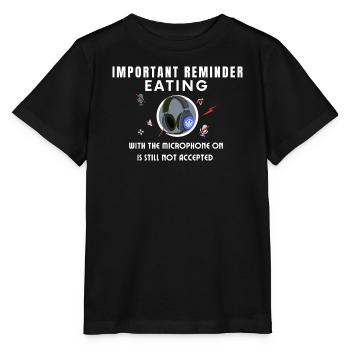 Manger avec le micro allumé - T-shirt bio MINI CREATOR Stanley/Stella Enfant - noir - Devant - Mikhail (115cm)