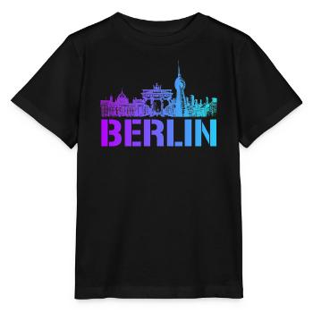 Berlin skyline with Berlin landmark - Stanley/Stella MINI CREATOR Kids’ T-Shirt - black - Front - Mikhail (115cm)