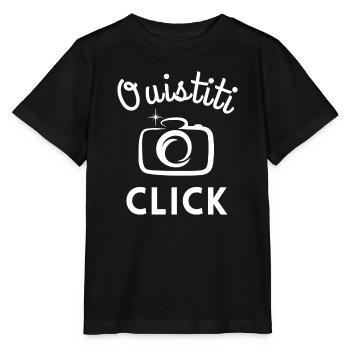 photo, photographe, prendre une photo - T-shirt bio MINI CREATOR Stanley/Stella Enfant - noir - Devant - Mikhail (115cm)