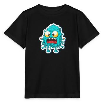 Monstre spaghetti - T-shirt bio MINI CREATOR Stanley/Stella Enfant - noir - Devant - Mikhail (115cm)