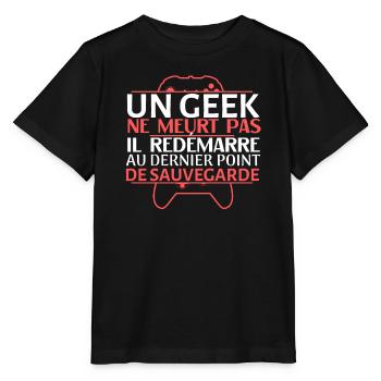 Geek Reboot at Last Savepoint - Stanley/Stella MINI CREATOR Kids’ T-Shirt - black - Front - Mikhail (115cm)