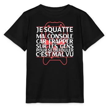 Je squatte ma console humour gamer - Stanley/Stella MINI CREATOR Kids’ T-Shirt - black - Front - Mikhail (115cm)