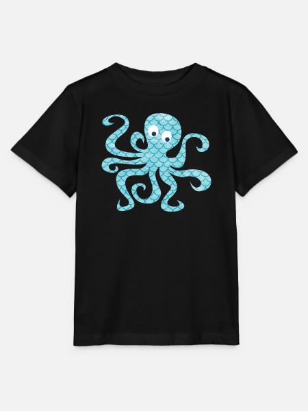Oktopus Schuppen Tintenfisch Tentakel Meer Kind - Stanley/Stella Kinder T-Shirt MINI CREATOR - Schwarz