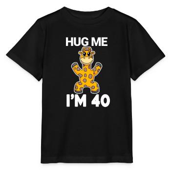 40 ans - 40 ans - câlin - T-shirt bio MINI CREATOR Stanley/Stella Enfant - noir - Devant - Mikhail (115cm)