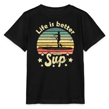Stand Up Paddle Stand Up Paddle - T-shirt bio MINI CREATOR Stanley/Stella Enfant - noir - Devant - Mikhail (115cm)