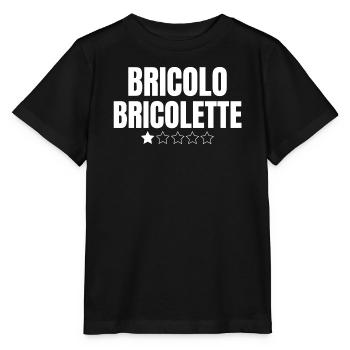 bricolo, bricolage, bricoleur, bricoler - T-shirt bio MINI CREATOR Stanley/Stella Enfant - noir - Devant - Mikhail (115cm)