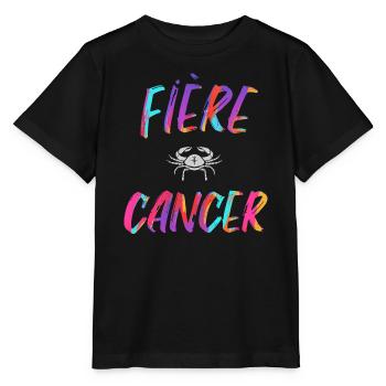 Fière cancer cadeau cancer signe zodiaque humour - T-shirt bio MINI CREATOR Stanley/Stella Enfant - noir - Devant - Mikhail (115cm)
