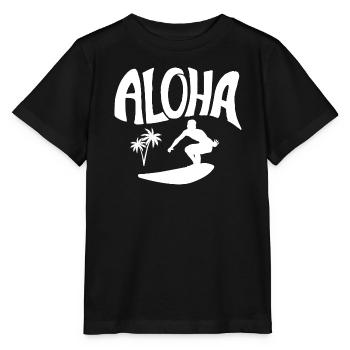 surfing, surfing, surf spot - Stanley/Stella MINI CREATOR Kids’ T-Shirt - black - Front - Mikhail (115cm)
