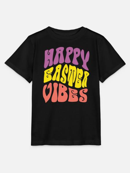 Happy Easter Vibes - Stanley/Stella Kinder T-Shirt MINI CREATOR - Schwarz