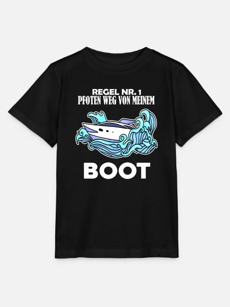 Boote Motorboot - Stanley/Stella Kinder T-Shirt MINI CREATOR - Schwarz