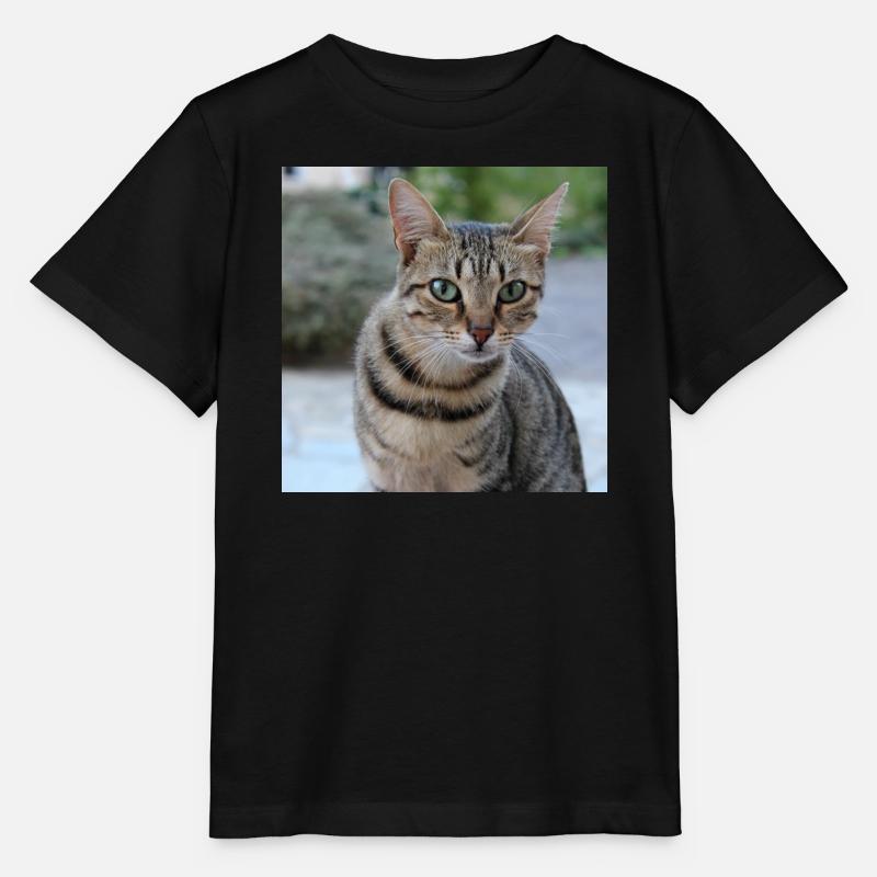 Katze Kätzchen Poster quadratisch Katzenposter - Stanley/Stella Kinder T-Shirt MINI CREATOR - Schwarz