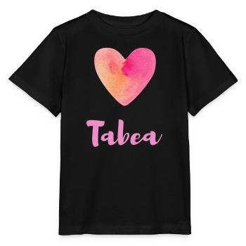 Idée de Cadeau Tabea Pink Heart Girl - T-shirt bio MINI CREATOR Stanley/Stella Enfant - noir - Devant - Mikhail (115cm)